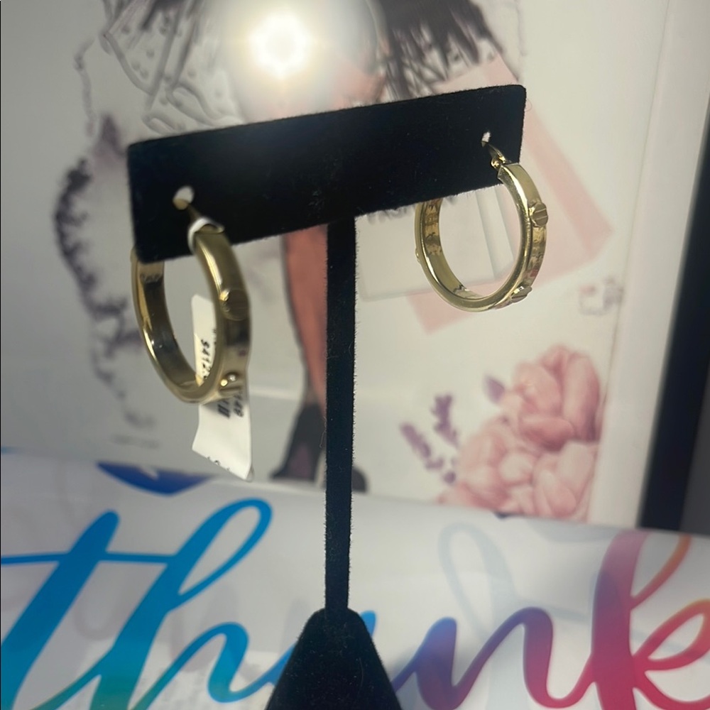 Gold Hoop Earrings 1”